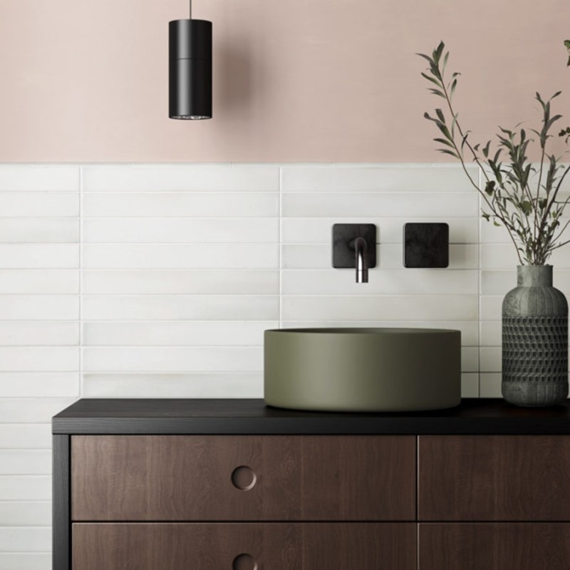 Zellige - carrelage effet zellige 5x40 cm MASSIMO WHITE