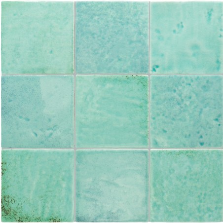 Echantillon - echantillon carrelage imitation zellige 10x10 cm MENORCA AQUA