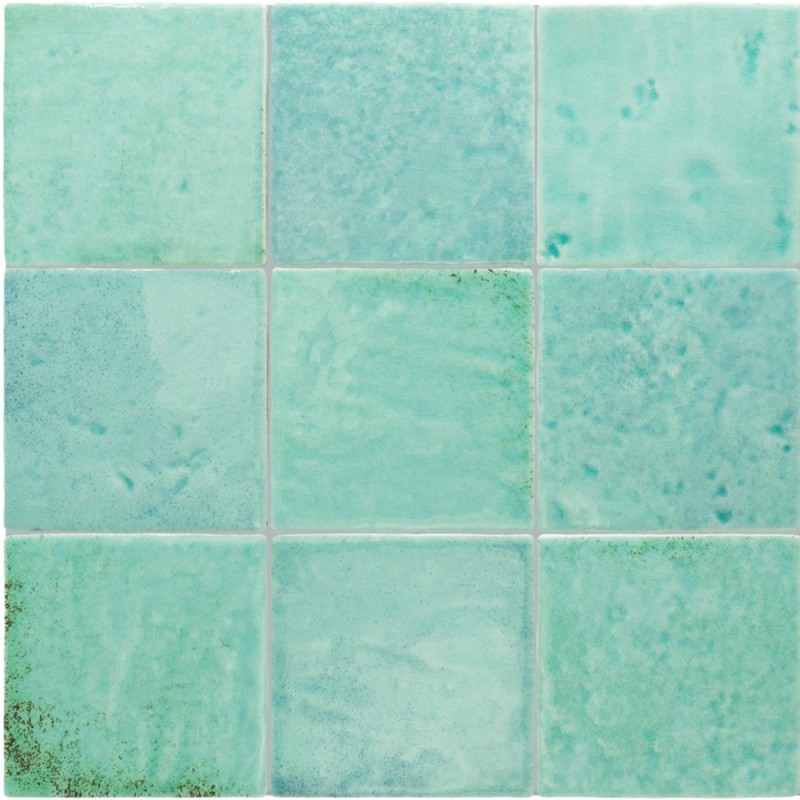 Echantillon - echantillon carrelage imitation zellige 10x10 cm MENORCA AQUA