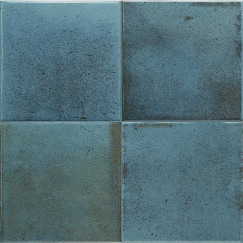 Echantillon - echantillon carrelage imitation zellige 15x15 cm GLOSS BLUE NIGHT