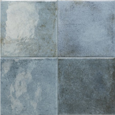 Echantillon - echantillon carrelage imitation zellige 15x15 cm GLOSS COLONIAL BLUE