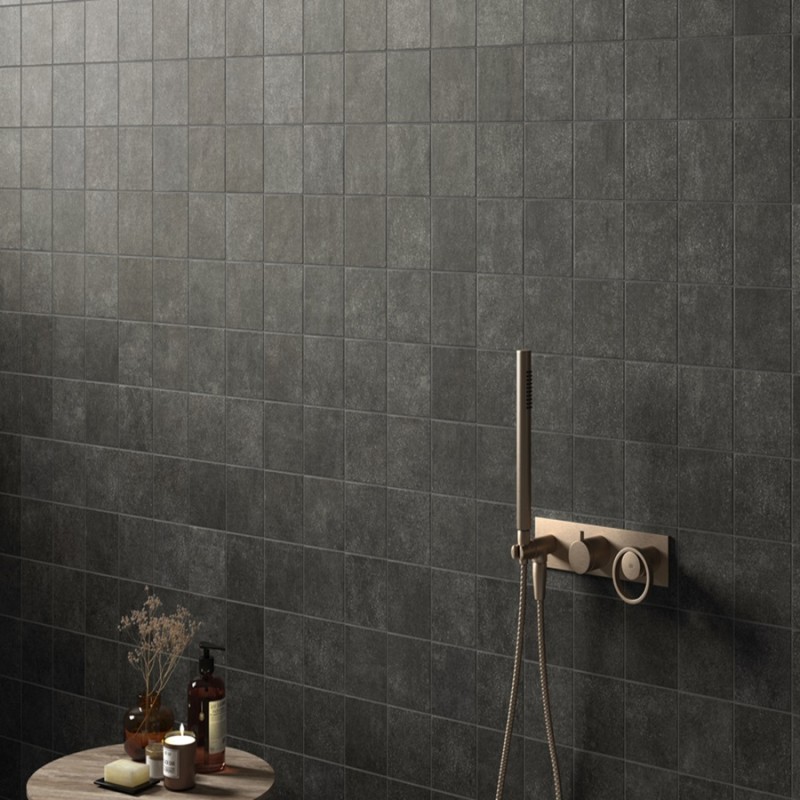 Zellige - carrelage effet zellige 10x10 cm STAGE CHARCOAL