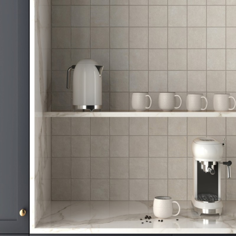 Zellige - carrelage effet zellige 10x10 cm STAGE TAUPE