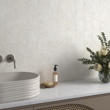Zellige - carrelage effet zellige 10x10 cm STAGE WHITE