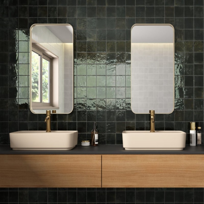 Zellige - carrelage effet zellige 10x10 cm MENORCA BLACK