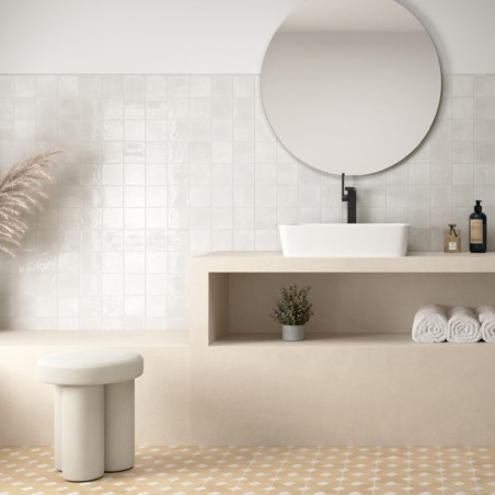 Zellige - carrelage effet zellige 10x10 cm MENORCA WHITE