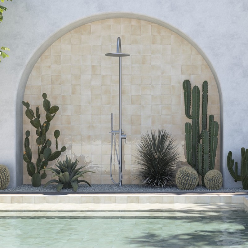 Carrelage - carrelage piscine GLOSS CANVAS 15x15 cm effet zellige