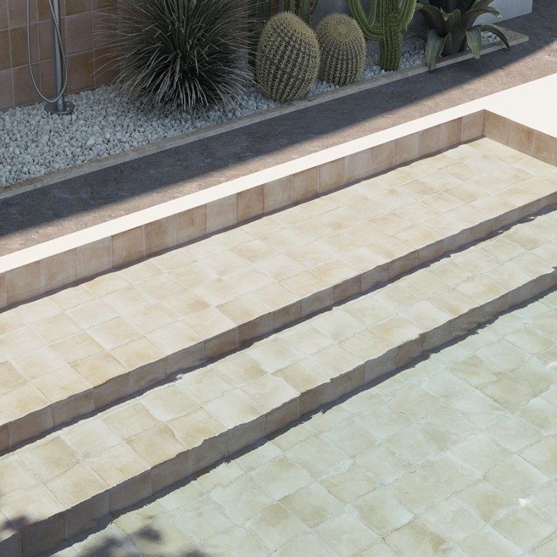 Carrelage - carrelage piscine MATT CANVAS 15x15 cm effet zellige