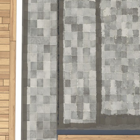 Carrelage - carrelage piscine MATT SHADOW 15x15 cm effet zellige