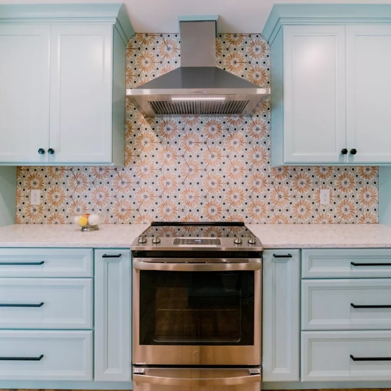 Carrelage hexagonal - Carrelage HANNA 21x25 cm effet carreaux ciment