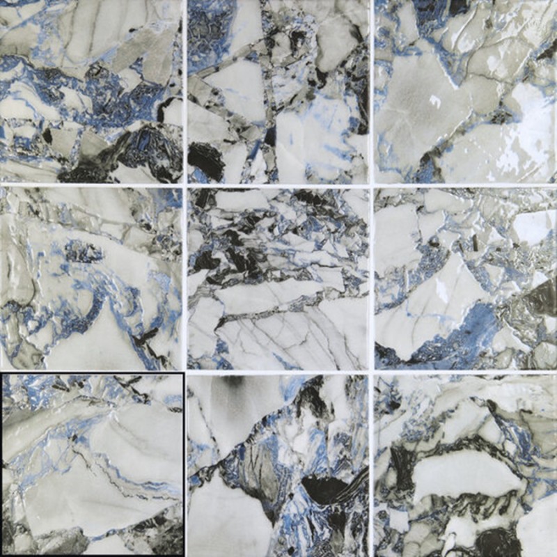 Carrelage - carrelage piscine ICE SAPHIR 15x15 cm effet marbre