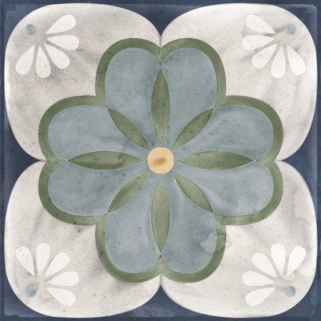 Echantillon - echantillon Carrelage LIENA 15x15 cm effet carreau ciment vieilli