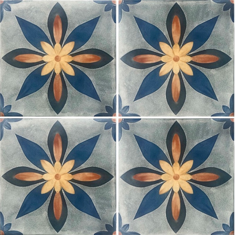 Carreaux ciment - Carrelage BELIA 15x15 cm effet carreaux ciment vieilli