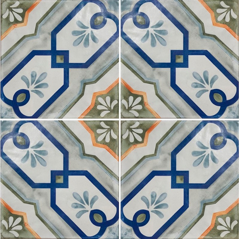 Carreaux ciment - Carrelage MARESA 15x15 cm effet carreaux ciment vieilli