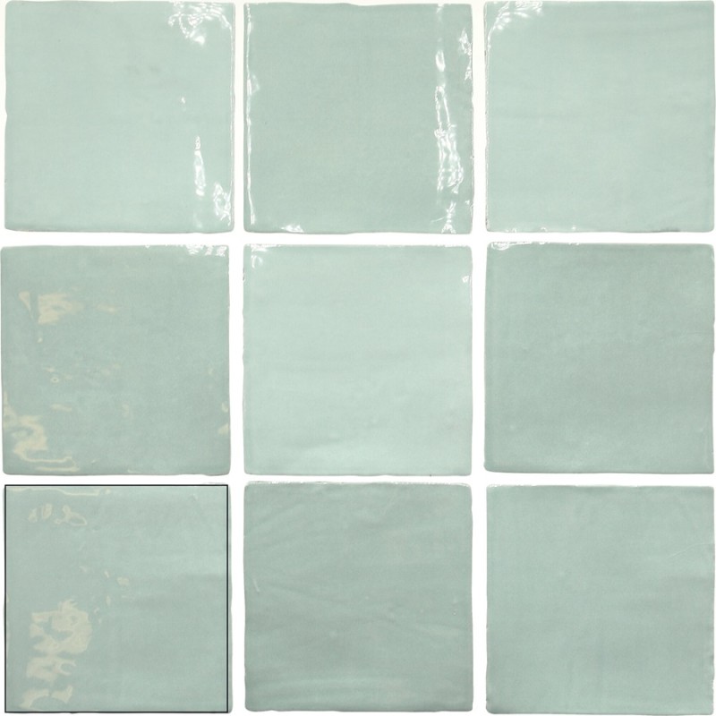 Zellige - Carrelage effet zellige 13x13cm FADO ACQUA effet métallique