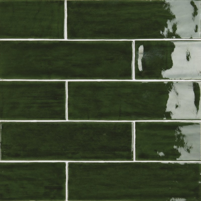 Zellige - carrelage effet zellige 6,5x20 cm NOUR DARK GREEN