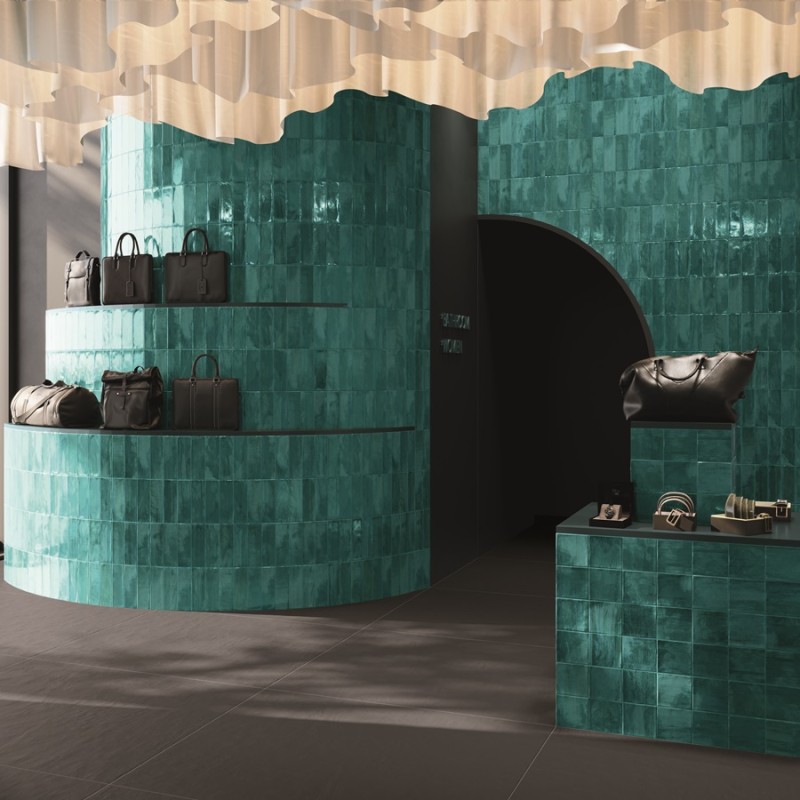 Zellige - carrelage effet zellige 6,5x20 cm NOUR EMERALD