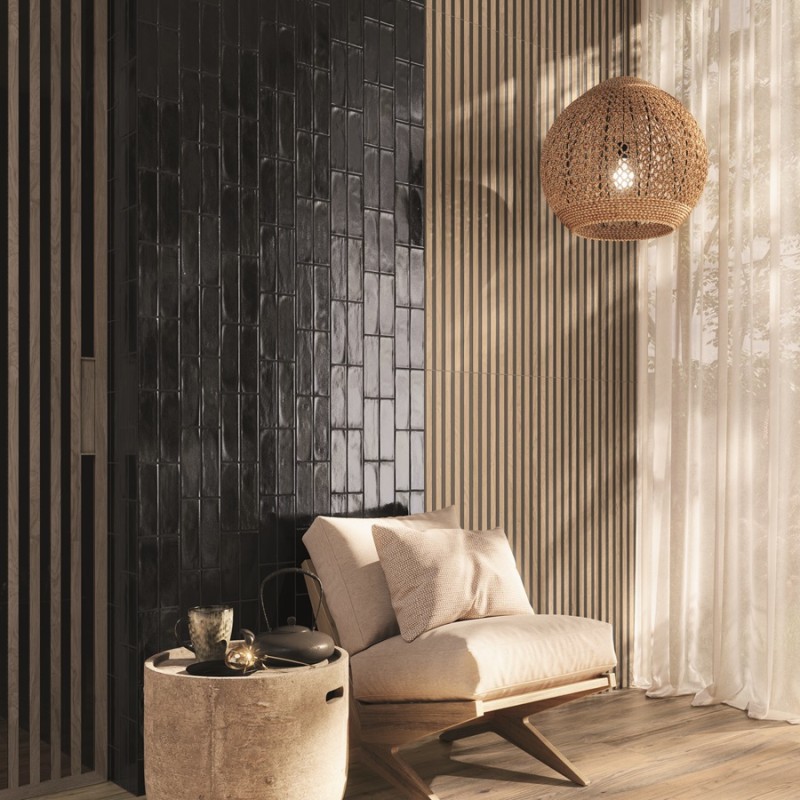 Zellige - carrelage effet zellige 6,5x20 cm NOUR MIDNIGHT FOREST