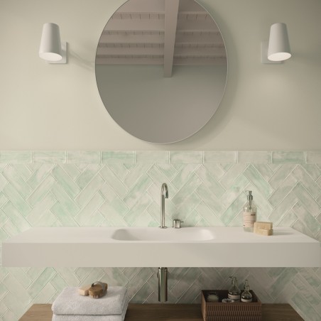 Zellige - carrelage effet zellige 6,5x20 cm NOUR PASTEL GREEN