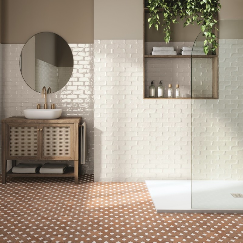 Zellige - carrelage effet zellige 6,5x20 cm NOUR WHITE