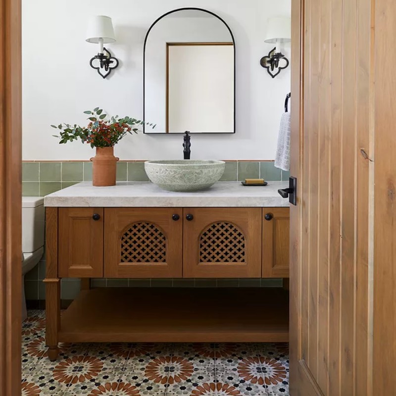 Carreaux ciment - Carrelage SYLVIANA 20x20 cm effet carreaux ciment vieilli