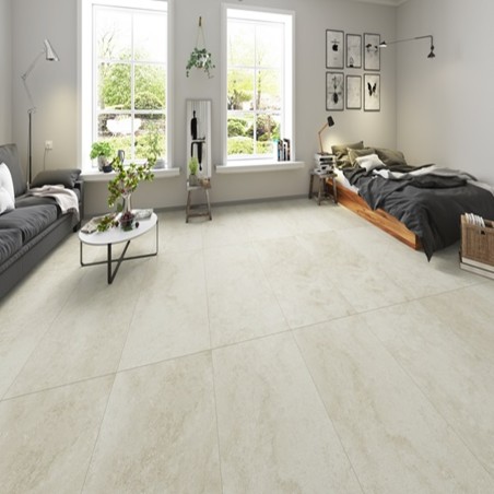 Dalle PVC clipsable - Dalle pvc à clipser 61,5x123 cm imitation TRAVERTIN