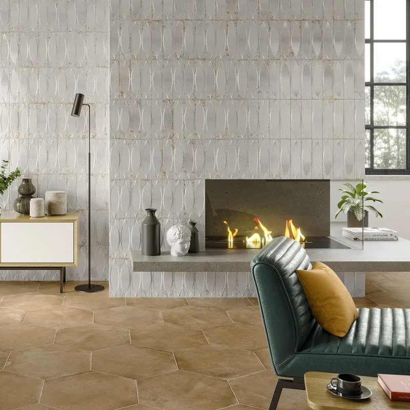 Carrelage hexagonal - Carrelage Hexagonal 56x48,5 cm PARMA TERRA