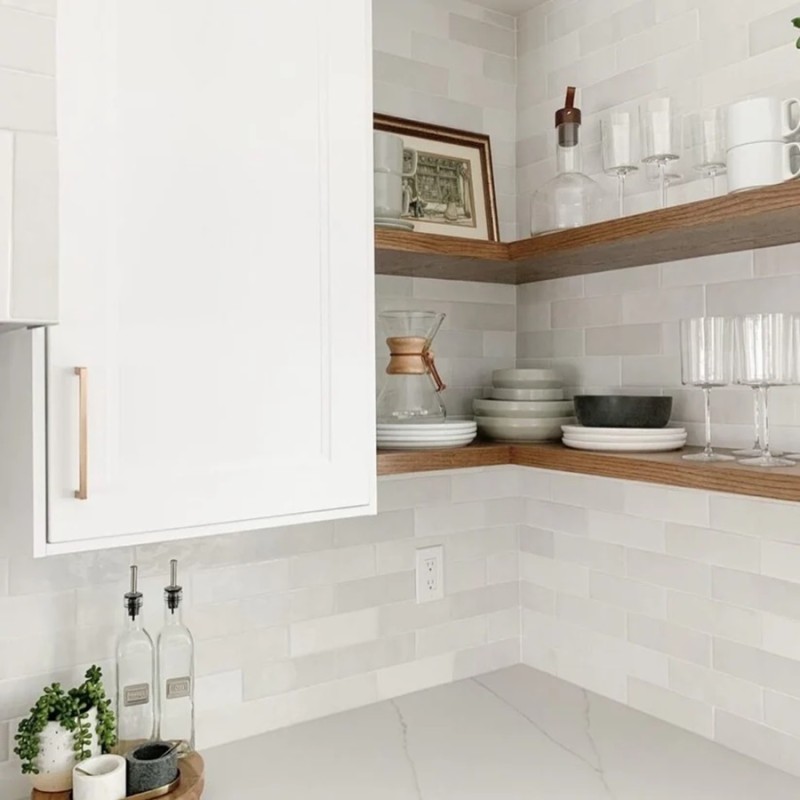 Zellige - carrelage imitation zellige 6.5x20 cm MALEM WHITE