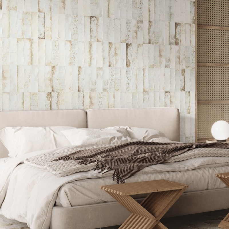 Zellige - carrelage effet zellige 6,3x25 cm magnetism WHITE