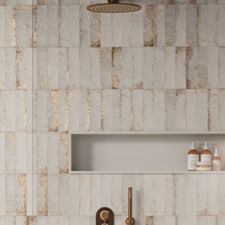 Zellige - carrelage effet zellige 6,3x25 cm magnetism WHITE