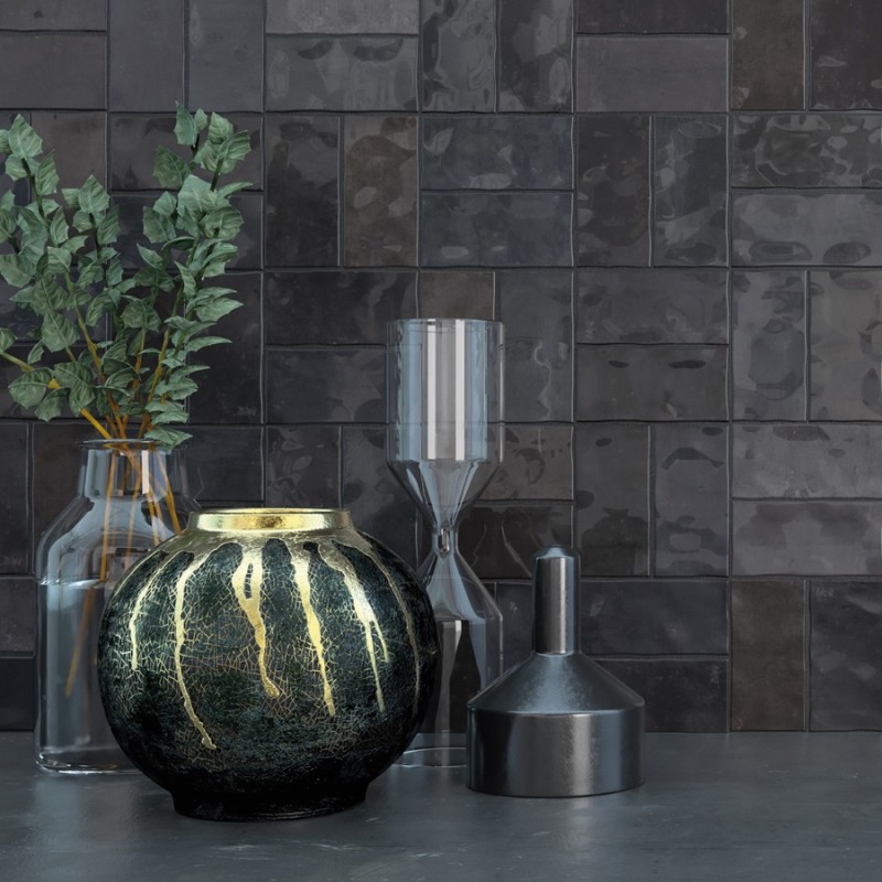 Zellige - carrelage imitation zellige 6,25x12,5 cm FEZ GRAPHITE