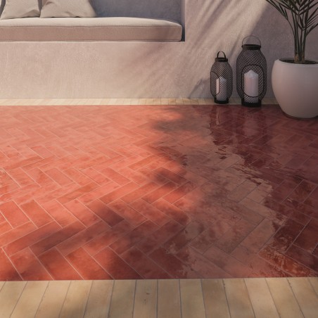 Zellige - carrelage imitation bejmat 5x15 cm BEJMAT CARMIN