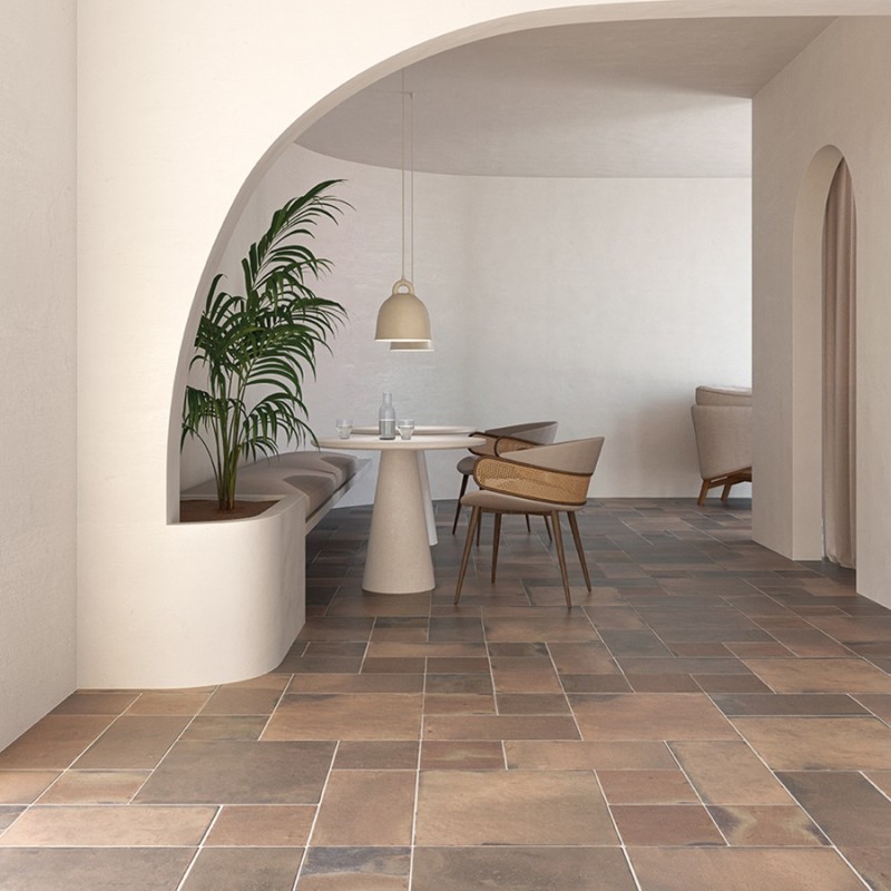 Terre cuite - carrelage effet terre cuite 44x44 cm ROOTS RUST