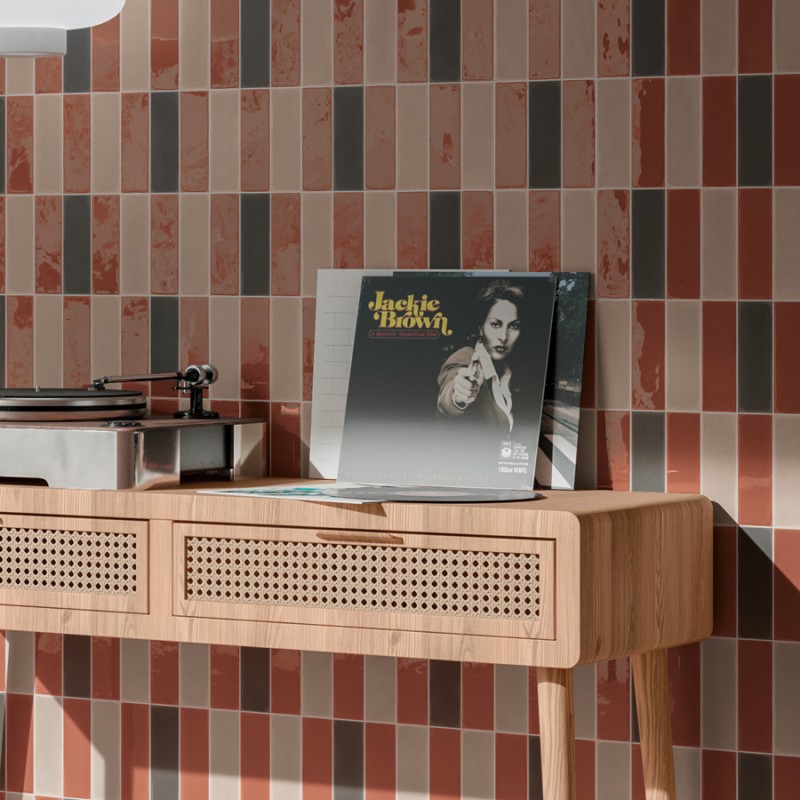 Zellige - carrelage effet zellige 5x15 cm REBELS TAUPE MATT