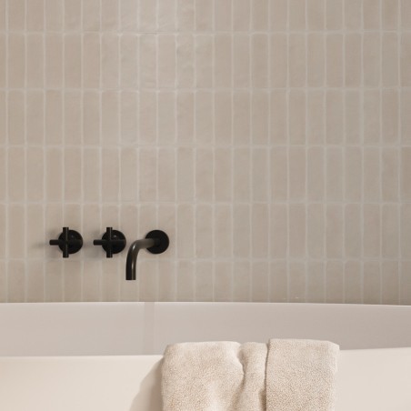 Zellige - carrelage effet zellige 5x15 cm REBELS TAUPE GLOSS