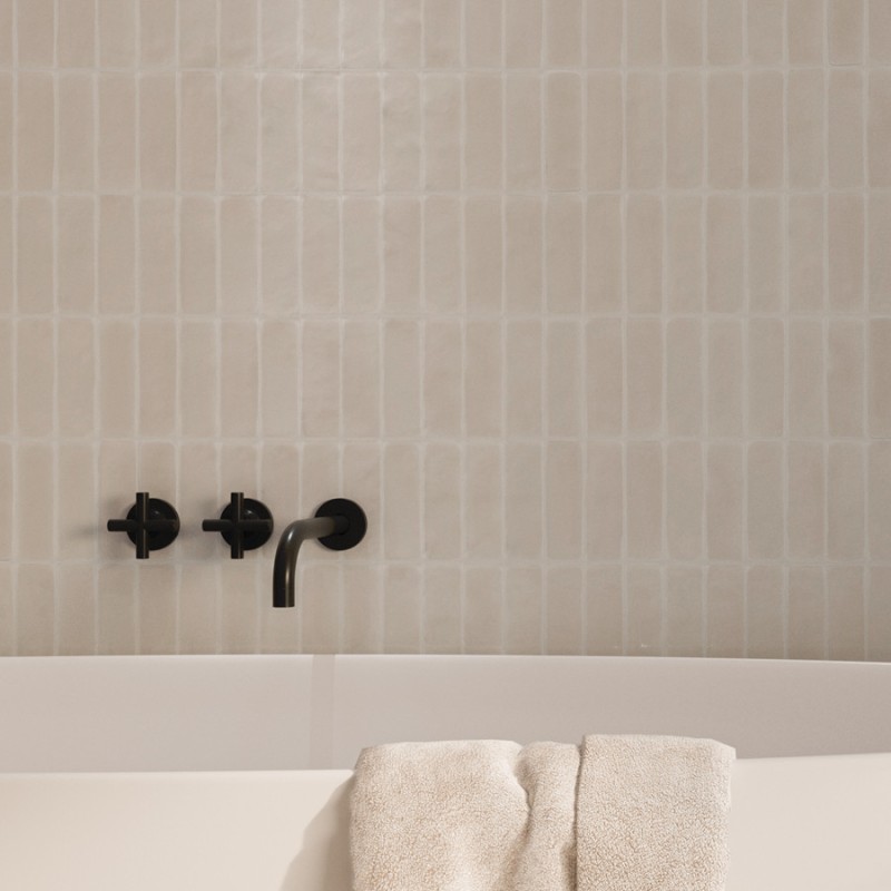 Zellige - carrelage effet zellige 5x15 cm REBELS TAUPE GLOSS