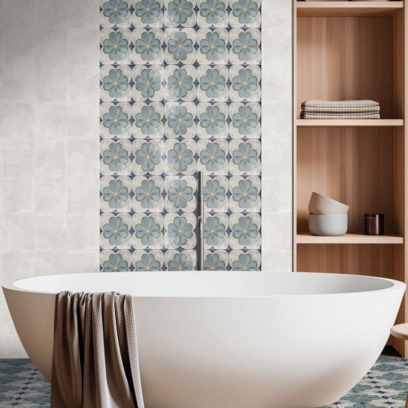 Carreaux ciment - Carrelage LIENA 15x15 cm effet carreaux ciment vieilli