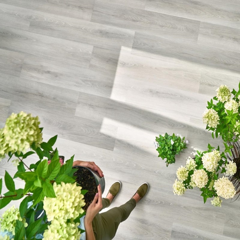 Lame PVC clipsable - Sol pvc à clipser effet bois 22,9x122 cm WOODRIC WHITECREEK