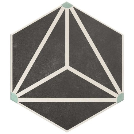 Echantillon - echantillon Carrelage OSAKA CHARCOAL 28,5x33 cm effet carreau ciment