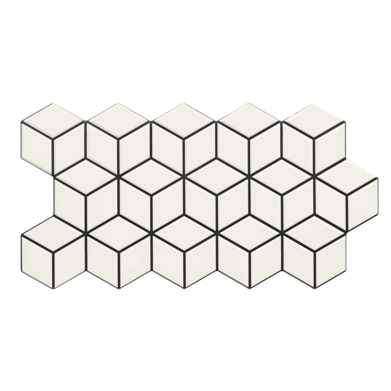 Echantillon - echantillon Carrelage RHOMBUS SNOW 26,5x51 cm effet carreau ciment