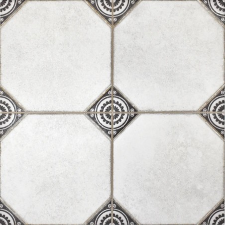 Echantillon - echantillon Carrelage LEEDS BLACK 33x33 cm effet carreau ciment