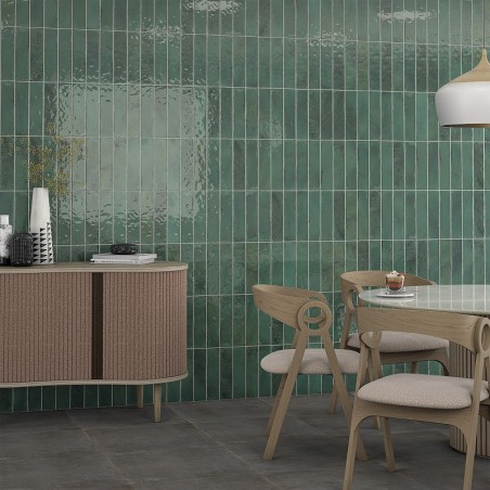 Déstockage - Lot de 2,52M² carrelage effet zellige 8x31,5 cm luca jade