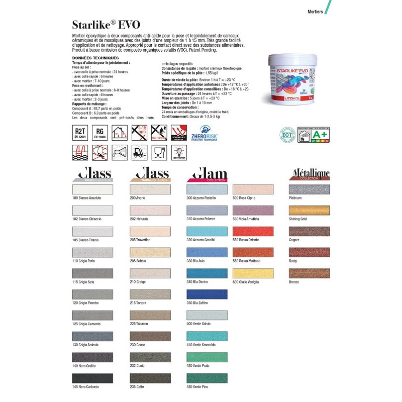 Étanchéité, colle et joint - Starlike EVO 205 Travertino