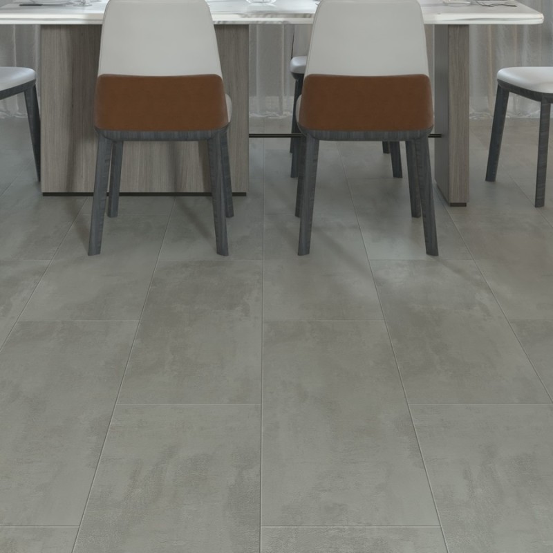 Dalle PVC clipsable - Dalle PVC clipsable effet béton 30,5x61 cm STONE ANTRACITA