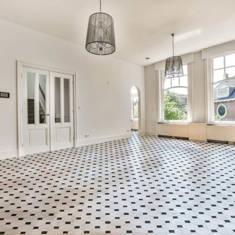 Carreaux ciment - carrelage cabochon CHIC BLACK 33x33cm imitation carreaux ciment