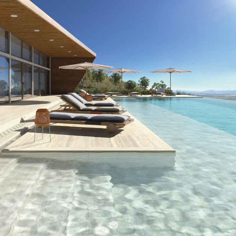 Carrelage terrasse - Carrelage PARIS 30x60 cm effet pierre TRAVERTIN