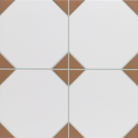 Echantillon - echantillon carrelage cabochon CHIC TERRA 33x33cm imitation carreaux ciment