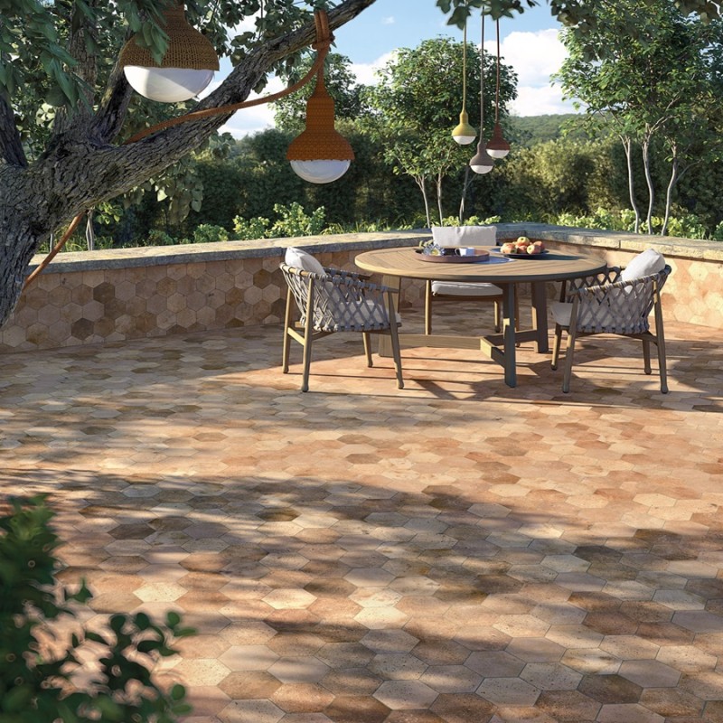 Carrelage terrasse - Carrelage PHYSIS CHIPPER 15x17 cm effet pierre R10