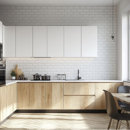 Zellige - Véritable BEJMAT artisanal marocain 4.5 x 14.5 cm BLANC