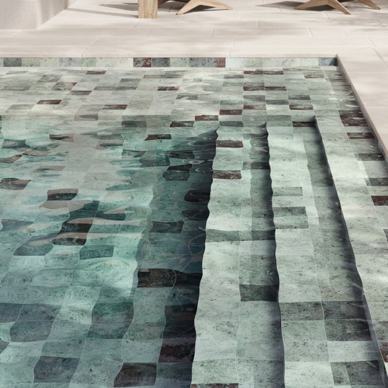 Carrelage Bali - Carrelage BALI KUTA GREEN 15x15 cm effet pierre